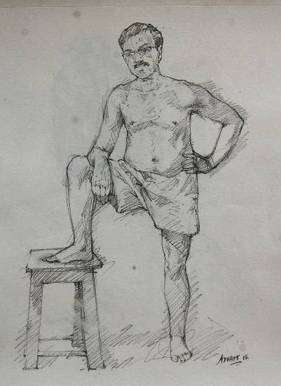 Man, painting by Advait Kishor Nadavdekar