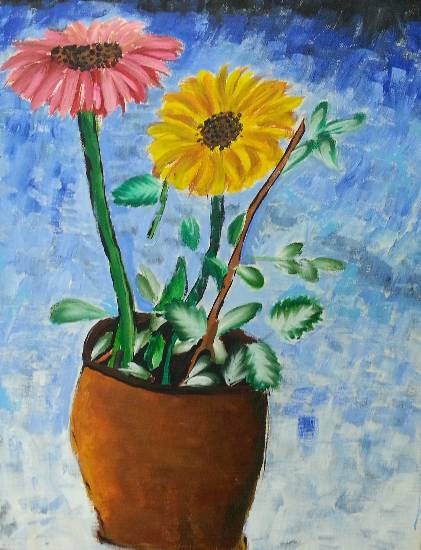 Flowers, painting by Aishwarya Ramachandran