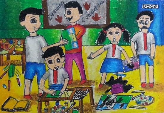 Drawing Competition, painting by Aishwarya Ramachandran