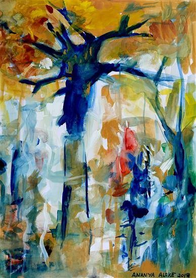 Urban Forest, painting by Ananya Aloke