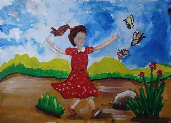 Girl, painting by Anaya Bhola