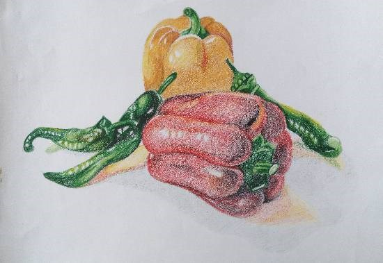 Ripe Veges, painting by Manas Chawla