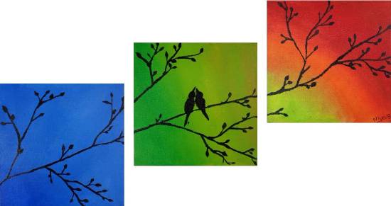 Painting  by Niya Tejal Bhagat - Love Birds