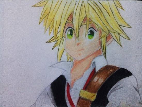Painting  by Pranav Tyagi - Meliodas from the seven deadly sins