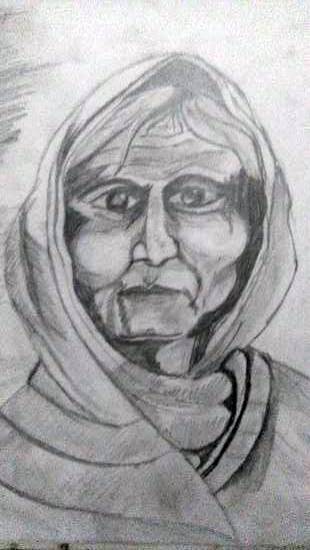 Painting  by Prerna Jain - Old woman