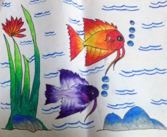 Painting  by Sejal Vishnu Khandelwal - Fishes