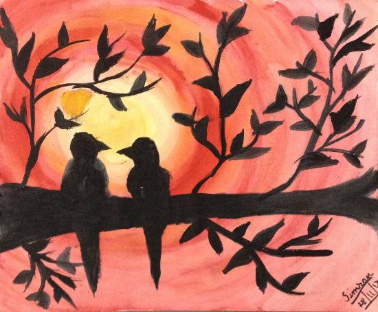 Painting  by Simran Kaur - Sunset