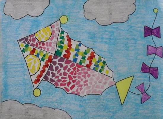 Kite, painting by Ananya Jhalani