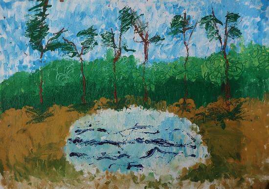 Forest, painting by Vidisha Vimal Ajmera