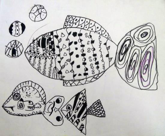 Painting  by Ananya Ambarish Paranjpe - Fishes