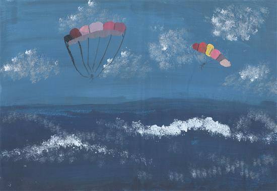 Painting  by Anuska Biswas - Paragliding