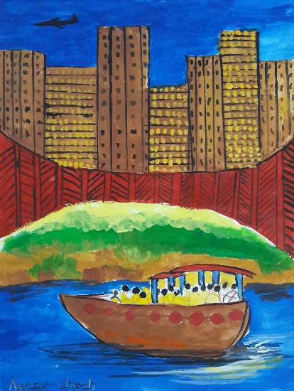Painting  by Arnav Dulal Ghosh - Boat