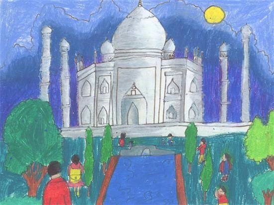 Taj Mahal, painting by Indraneel Amol Hajarnis