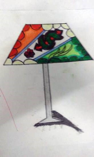 Table Lamp, painting by Amey Sandeep Sawant