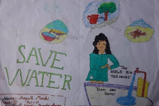 Save water, painting by Arpita Mandal