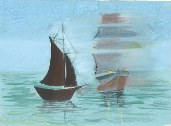 Painting  by Kalash Durgesh Desai - Boat