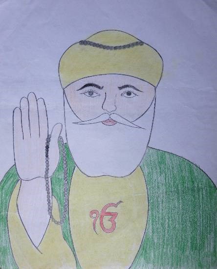 Guru, painting by Satveer Singh