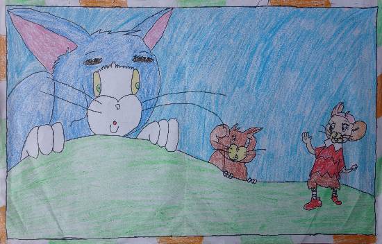 Painting  by Shiv Kumar - Tom and Jerry