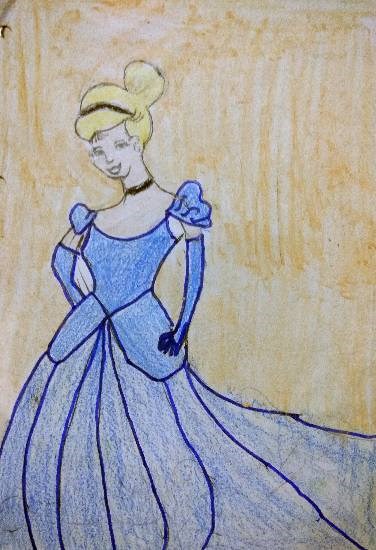 Cinderella, painting by Vansheeta Acharya