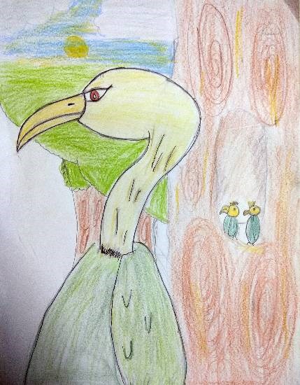 Bird, painting by Vansheeta Acharya