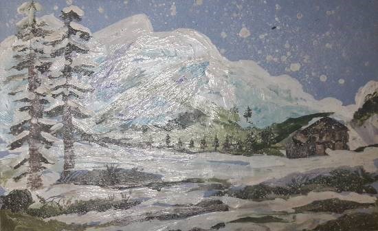 Snow, painting by Mariya Kapadia