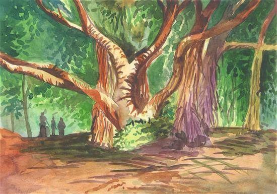 Jungle, painting by Meghna Unnikrishnan