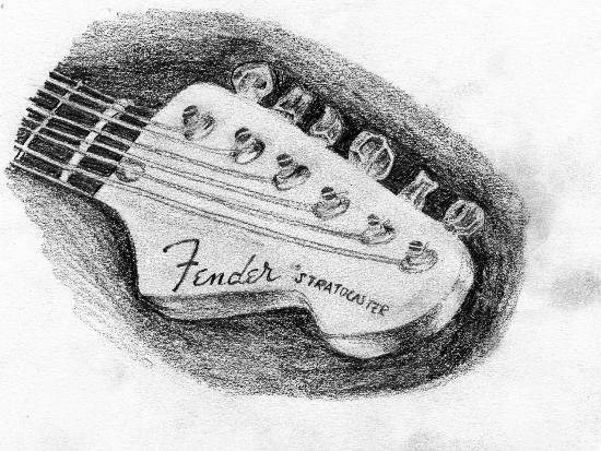 Guitar, painting by Naysha Satyarthi