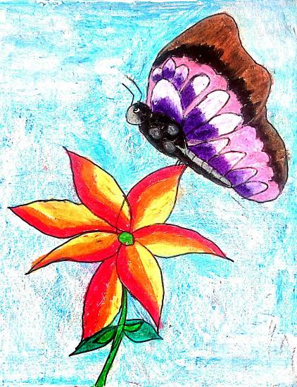 Painting  by Sargun Maini - Butterfly