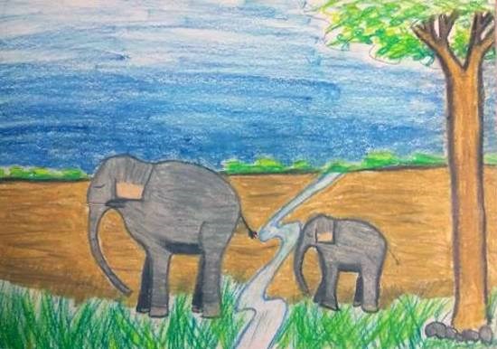 Save nature, painting by Toshani Mehra