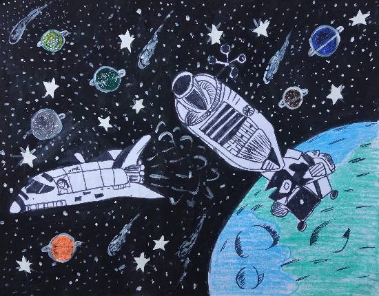 Painting  by Harpreet Kaur - Outer space