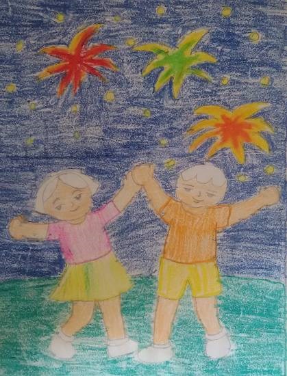 Children, painting by Navya Harendra Mishra