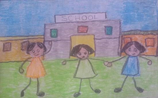Friends, painting by Navya Harendra Mishra