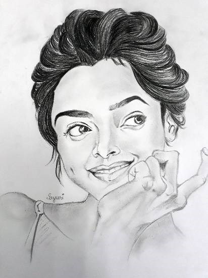 Deepika Padukone, painting by Sayuri Sunil Bhanap