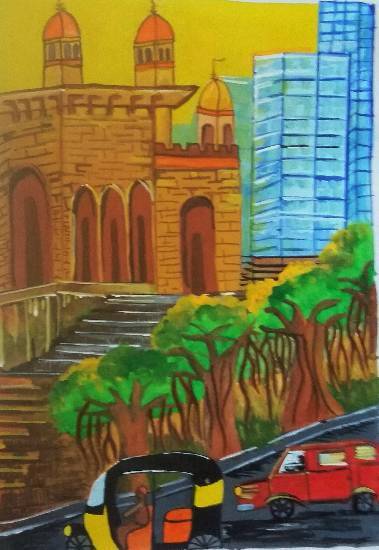 Painting  by Ipsha Chiragra Chakrabarty - City