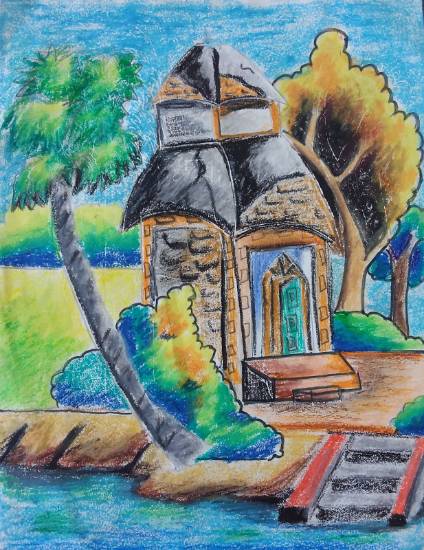 Painting  by Nilesh Harendra Mishra - Temple