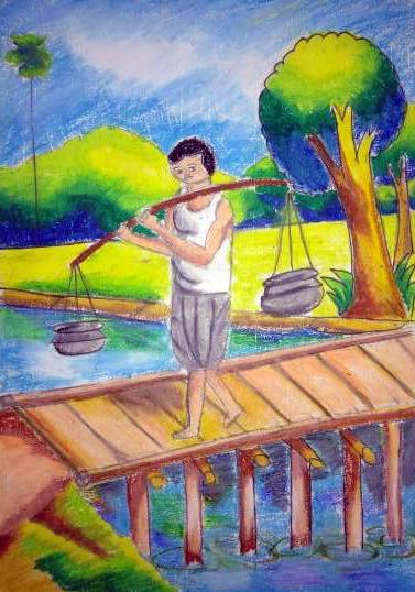 Painting  by Nilesh Harendra Mishra - Water Is Life