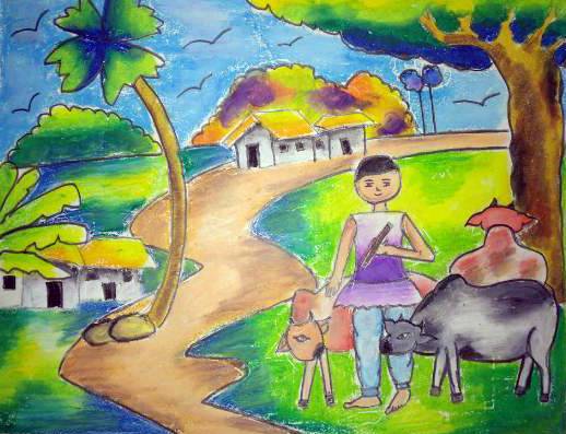 Painting  by Nilesh Harendra Mishra - Town