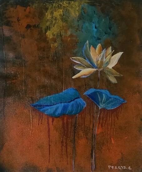 Lotus, painting by Pragya Amber Gupta