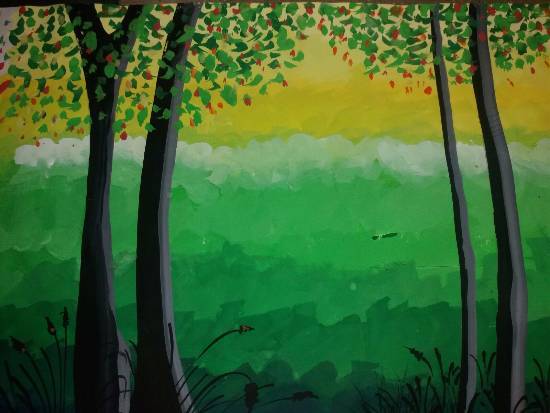 Painting  by Prathmesh Mahesh Bhalerao - Forest - 1