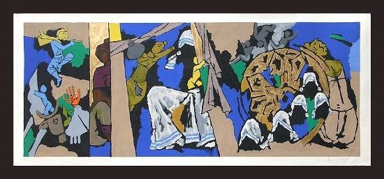 Mother Teresa, painting by M F Husain