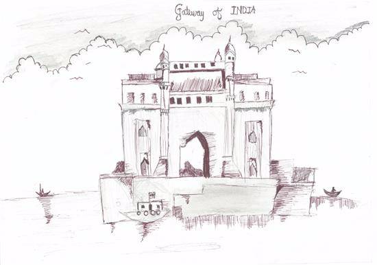 Painting  by Saheem Sameer Nakhwa - Gate way India