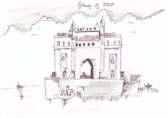 Gate way India, painting by Saheem Sameer Nakhwa