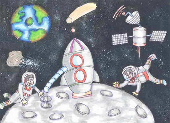 Painting  by Shreya Aloke Isharani - Outer Space