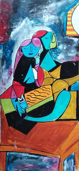 Painting  by Indrani Ghosh - The recreating Picasso art