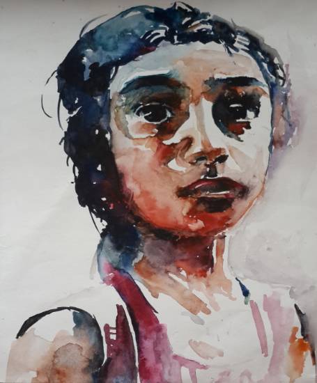 Painting  by Vibhuti Pravin Tharali - A girl