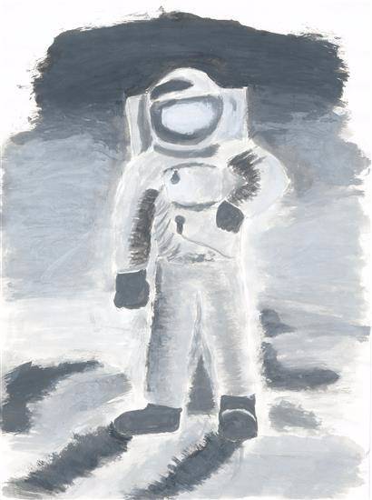 Painting  by Vedant Satish Koli - Astronaut