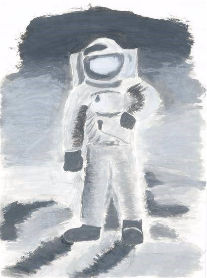 Astronaut, painting by Vedant Satish Koli