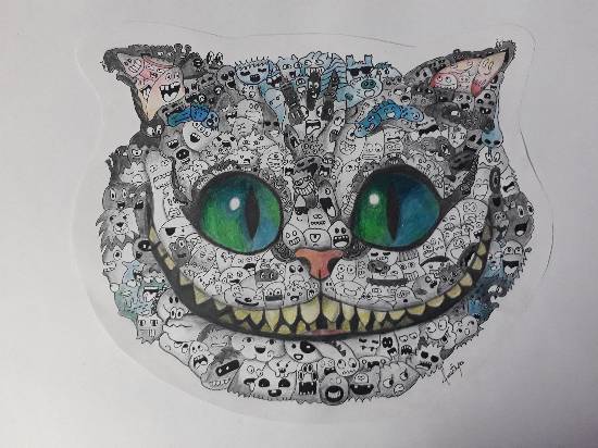 Painting  by Anushka Chadha - Cheshire cat