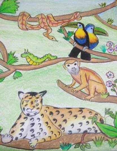 Painting  by Aastha Mahesh Surve - Forest life