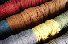 Yarn in natural dyes